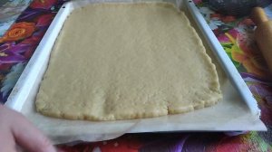 Песочная полоска с повидлом. Пирожное из школьной столовой.