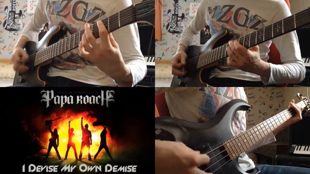 I Devise My Own Demise - Papa Roach ( Guitar & Bass Cover + Tabs ) смотреть онлайн
