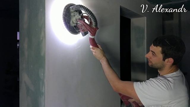 Механическая шлифовка шпаклевки смотреть онлайн