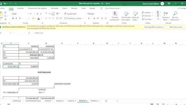 Taller Mercado De Capitales 1 Excel 2021 10 04 20 34 46 смотреть онлайн