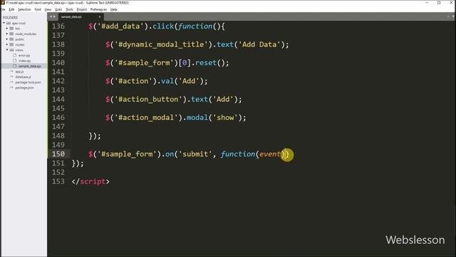 Node JS Express Ajax CRUD Operation - Insert Data into MySQL Table смотреть онлайн