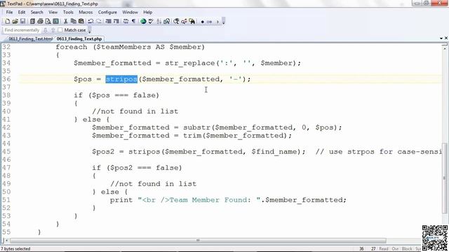 Website Design with PHP & MYSQL - 059 - Functions, Arrays, And Strings - Finding Text смотреть онлайн