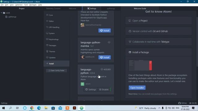 How to setup Python with Atom IDE Text Editor on Windows 11 смотреть онлайн