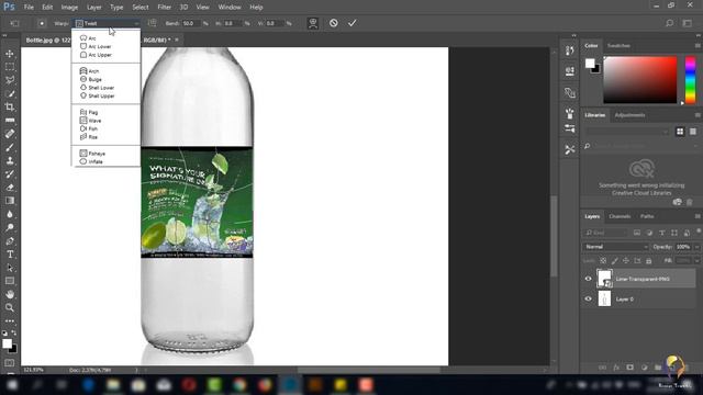 Photoshop -21- Warp tool and Editing smart object's content смотреть онлайн