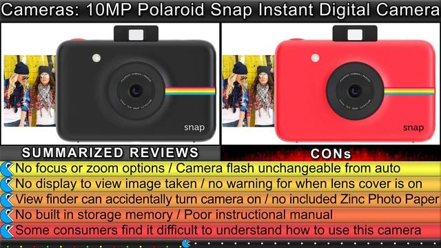 Polaroid Snap Instant Digital Camera Review with 10MP Cruncher Technology смотреть онлайн