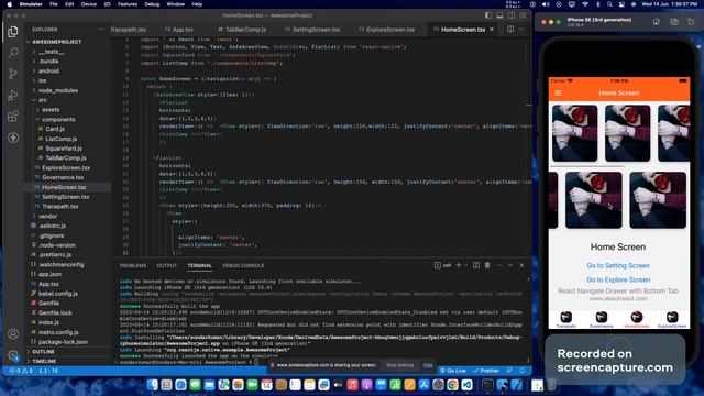 Mobile Screen Tab and Drawer Navigation смотреть онлайн