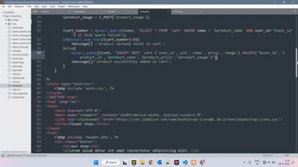 Complete responive flower shop website  with admin dashboard using html css  js  php & mysql part 2