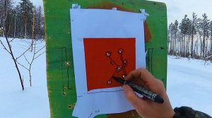 Вепрь 308. СОК - 95. Пристрелка открытого прицела на 100 м. Барнаульскими пулями 10.9 гр. и 9.4 гр.