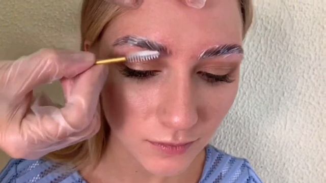 Долговременная укладка бровей ВСЕ ЭТАПЫ обучающее видео