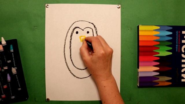 Урок рисования для детей "ПИНГВИН?"^Как нарисовать ПИНГВИНА смотреть онлайн