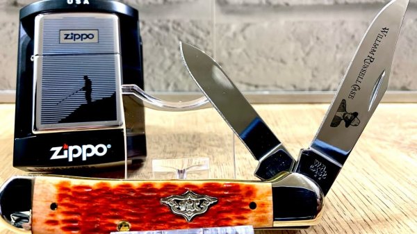 Обзор ножа WRCase Copperhead и зажигалки Zippo 250 fishing.