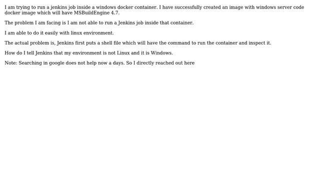 How to run a Jenkins job inside a windows docker container? смотреть онлайн