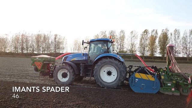 Sowing wheat with Imants (4K) | The Netherlands| New Holland | Imants | Amazone | Maas смотреть онлайн