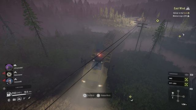 SnowRunner. 4 players adventure, long logs mission in Taimyr. смотреть онлайн