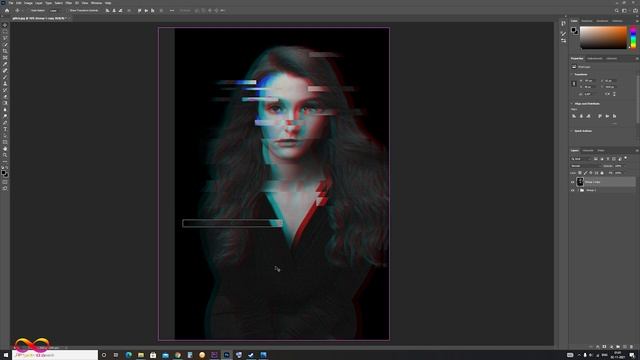 Glitch Effect Photoshop - Portrait effect Photoshop TUTORIAL смотреть онлайн