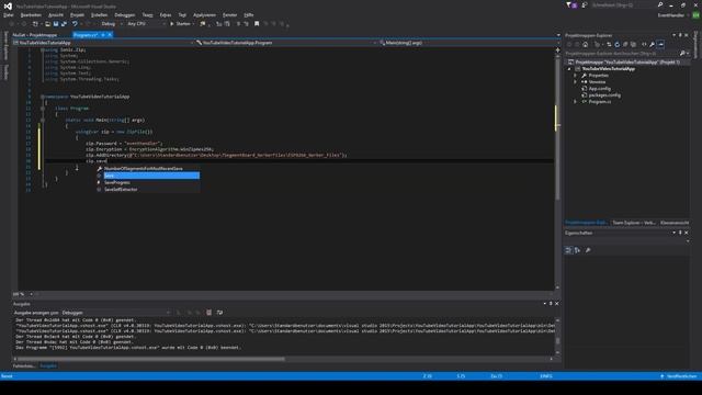 QuickTip #144.4 - C# Visual Studio .NET Tutorial - Compress Folder to ZIP | Password Protection смотреть онлайн