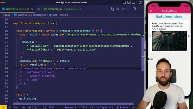 Build a React Native Meme Creator with API Calls and Nativebase UI for iOS & Android смотреть онлайн
