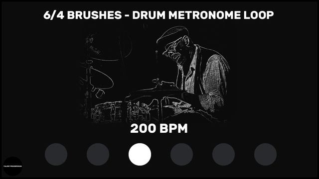 6/4 Brushes | Drum Metronome Loop | 200 BPM смотреть онлайн
