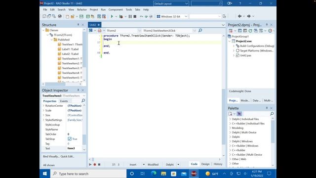 Program the TreeView in Delphi Rad Studio 11 - 4K смотреть онлайн
