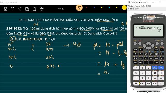Trộn 100 ml dung dịch hỗn hợp gồm H2SO4 0,05M và HCl 0,1M với 100 ml dung dịch hỗn hợp gồm NaOH 0,2 смотреть онлайн