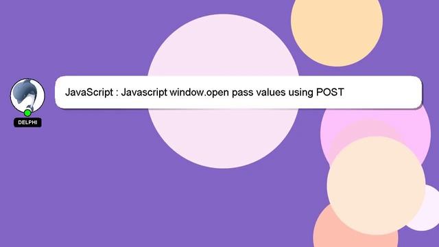 JavaScript : Javascript window.open pass values using POST смотреть онлайн
