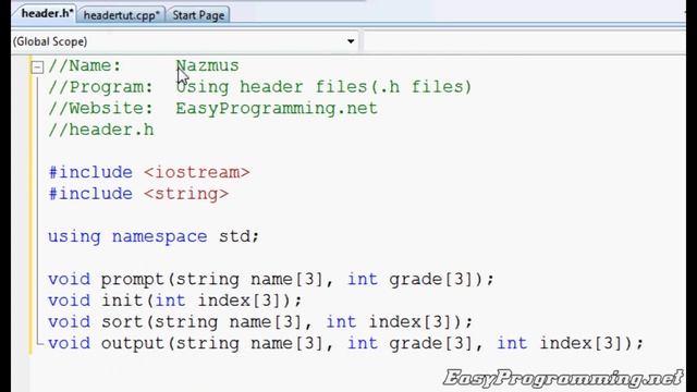 Easy Programming - Beginner C++ Tutorial - Using Header Files (.h Files) (26) смотреть онлайн
