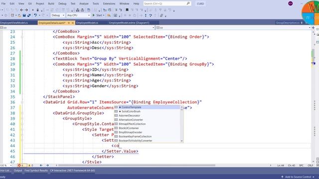 How to group the DataGrid row based on Column name in WPF, MVVM смотреть онлайн