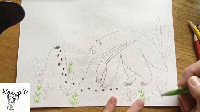 Рисуем муравьеда! смотреть онлайн