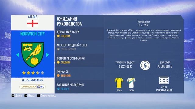ЗА КОГО НАЧАТЬ НОВУЮ КАРЬЕРУ FIFA19?