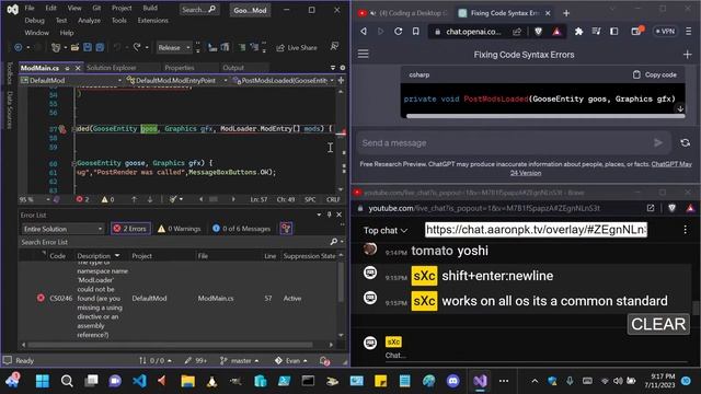 ?LIVE Coding a Desktop Goose mod with ChatGpt with@mrcodester смотреть онлайн
