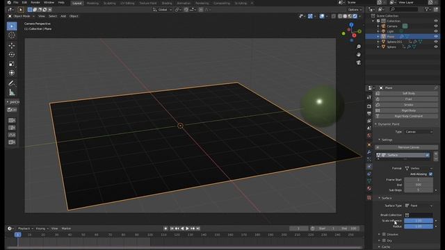 Blender 2.81 Dynamic Paint режим Paint смотреть онлайн