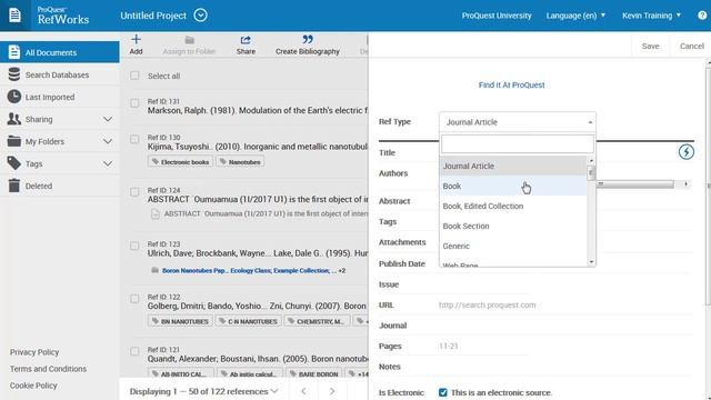 Creating References and Adding Documents Within RefWorks смотреть онлайн