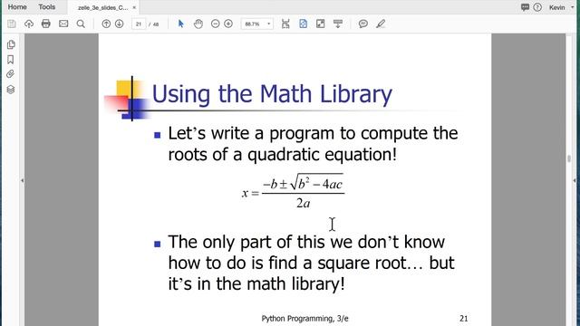 Lecture: Zelle 3e - Chapter 3 смотреть онлайн