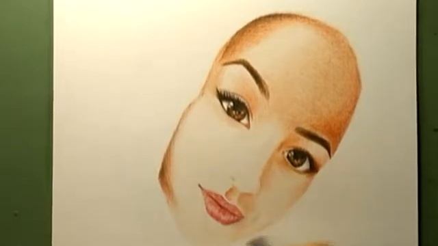 Портрет акварельными карандашами смотреть онлайн