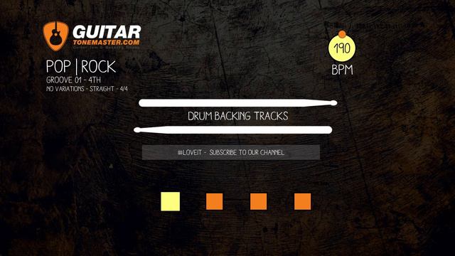 Pop Rock Drum Metronome Track - 190BPM смотреть онлайн
