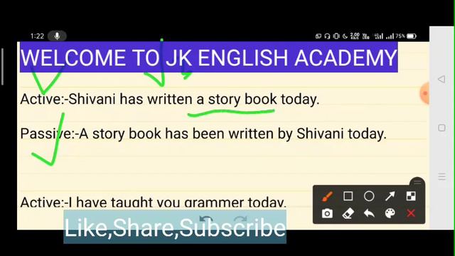 Active passive voice Part-5/Present & Past Perfect Tense/English grammar/ смотреть онлайн