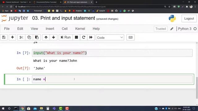 1.03 How to master PYTHON | Python print() and input() function | Everything U Need | HINDI смотреть онлайн