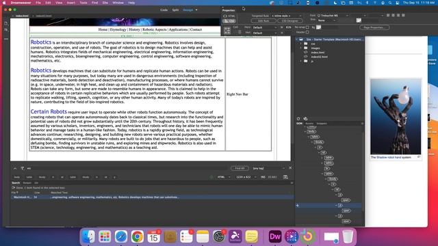 Web Design-Creating Page on Dreamweaver :9/15/22 смотреть онлайн