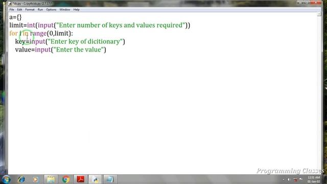How to take input in dictionary by user in python | Dictionary input at run time in python | смотреть онлайн