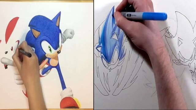 Grunty Art & Art by Julia Blakita Collaboration | Drawing Sonic the Hedgehog смотреть онлайн
