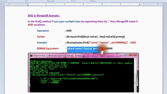 MONGODB FIND AND CONDITION DEMO смотреть онлайн