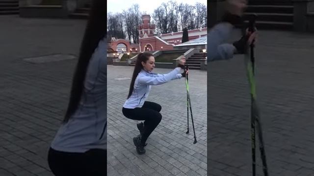 Усложнение № 1 базового приседания от проекта Nordic-health смотреть онлайн