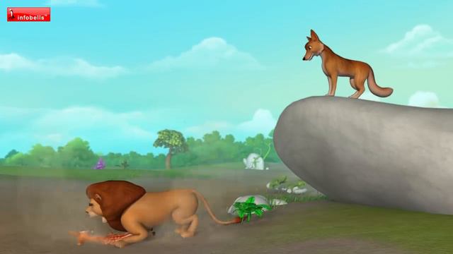 The Lion and the Fox Story | Short Stories for Kids | Infobells смотреть онлайн