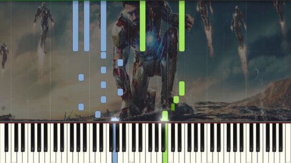 Iron Man 3 - Theme - Piano tutorial (Synthesia)