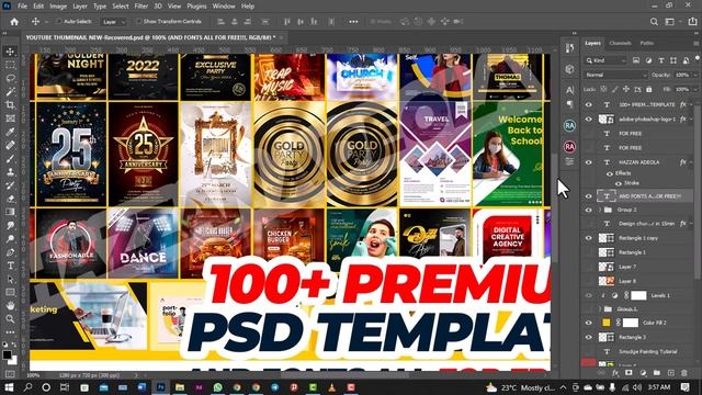 FREE 100+ PREMIUM PSD TEMPLATES & FONTS To Boost Your Design Career 1.0 смотреть онлайн