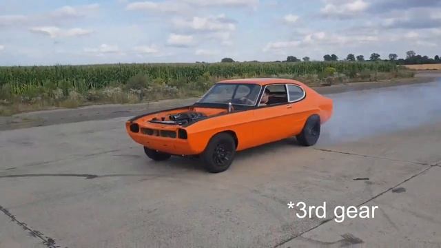 1969 Ford Capri Mk1 with Mustang GT 4.6 V8 shakedown tests смотреть онлайн