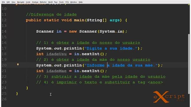 Exercicios de Java - 4/12 - Diferença de Idade - j0101 - eXcript смотреть онлайн
