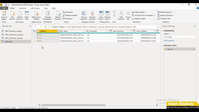 17 Microsoft Power BI - Appending Files from a Folder - Arabic смотреть онлайн