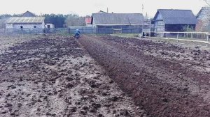 Вспашка огорода мотоблоком Беларус-09Н МТЗ ч5