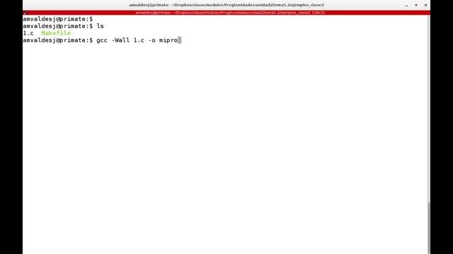 Ejemplo de programa en C y Makefile смотреть онлайн